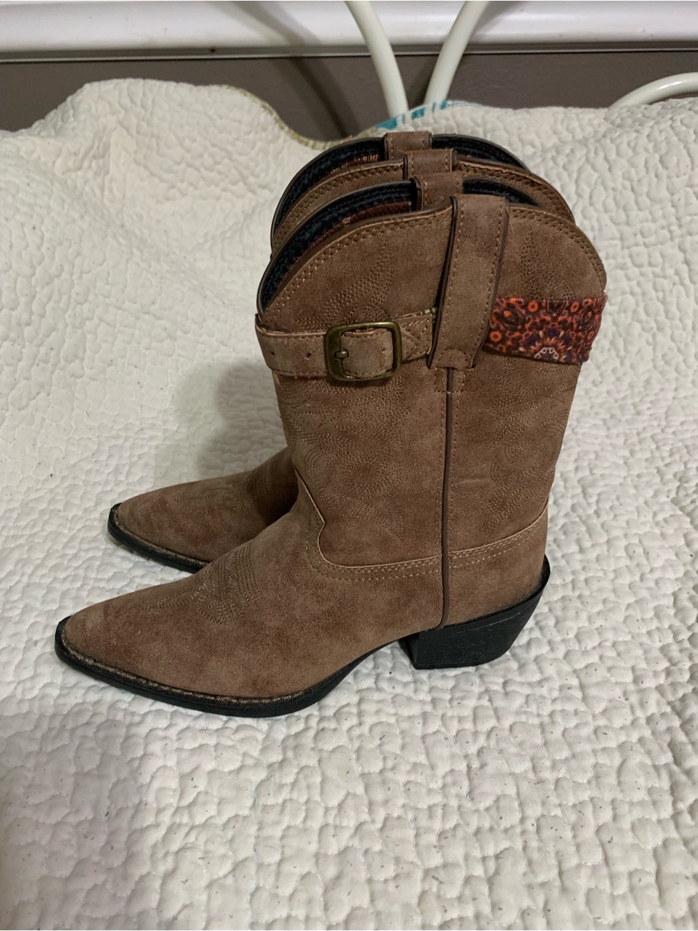 Durango Kids 3.5M Brown Western Cowgirl Boots Fits Women’s sz 6